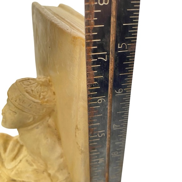 Vintage Asian Child Bookends Book Ends Set Chinese Figurine Chalkware - Picture 12 of 13